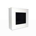 Camino a bioetanolo da terra Michelangelo in legno bianco 96x35x90 Divina Fire vista