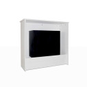 Camino a bioetanolo da terra Michelangelo in legno bianco 96x35x90 Divina Fire vista