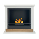 Camino a bioetanolo da terra Stoccolma in legno bianco 75x28x70 Divina Fire vista