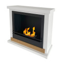 Camino a bioetanolo da terra Stoccolma in legno bianco 75x28x70 Divina Fire vista