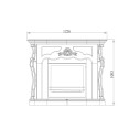 Camino a bioetanolo da terra Parigi in legno Bianco 123x39x100 Divina Fire dimensioni
