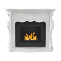 Camino a bioetanolo da terra Parigi in legno Bianco 123x39x100 Divina Fire vista