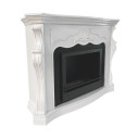 Camino a bioetanolo da terra Parigi in legno Bianco 123x39x100 Divina Fire vista