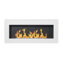 Camino a bioetanolo da parete Siena 90x12x40 Bianco  Divina Fire vista