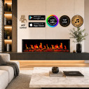 Camino elettrico da incasso tecnologia LED Filadelfia 130 Divina Fire dettaglio