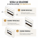 Camino elettrico da incasso tecnologia LED Filadelfia 150 Divina Fire dettaglio