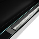 Camino a bioetanolo da parete o incasso Livorno 90x12x40 con vetro Bianco Divina Fire dettaglio