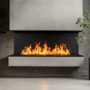 Camino elettrico a Vapore Acqueo 3D bruciatore inserto da incasso L 120 Divina Fire ambientazione