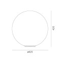 Artemide Dioscuri 42 Lampada da tavolo dimensioni
