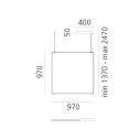 Artemide Discovery Space Square lampada a sospensione dimensioni