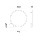 Artemide Discovery lampada da parete dimensioni