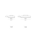Discus lampada a soffitto Contardi dimensioni