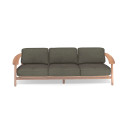 Divano 3 posti Twins teak fronte
