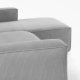 Divano Blok 2 posti chaise longue destra in velluto a coste spesse grigio 240 cm dettaglio