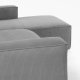 Divano Blok 4 posti chaise longue destra in velluto a coste spesse grigio 330 cm vista