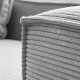 Divano Blok 4 posti chaise longue sinistra in velluto a coste spesse grigio 330 cm dettaglio velluto