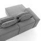Divano Blok 4 posti chaise longue sinistra in velluto a coste spesse grigio 330 cm vista