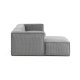 Divano Blok 4 posti chaise longue sinistra in velluto a coste spesse grigio 330 cm vista