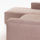 Divano Blok 4 posti chaise longue sinistra in velluto a coste spesse rosa 330 cm vista