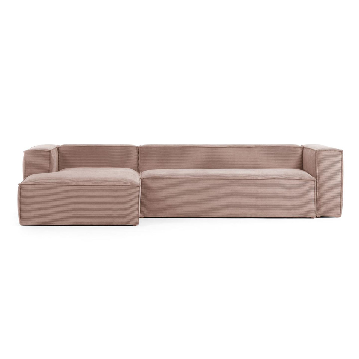 Divano Blok 3 posti con chaise longue sinistra in velluto ...