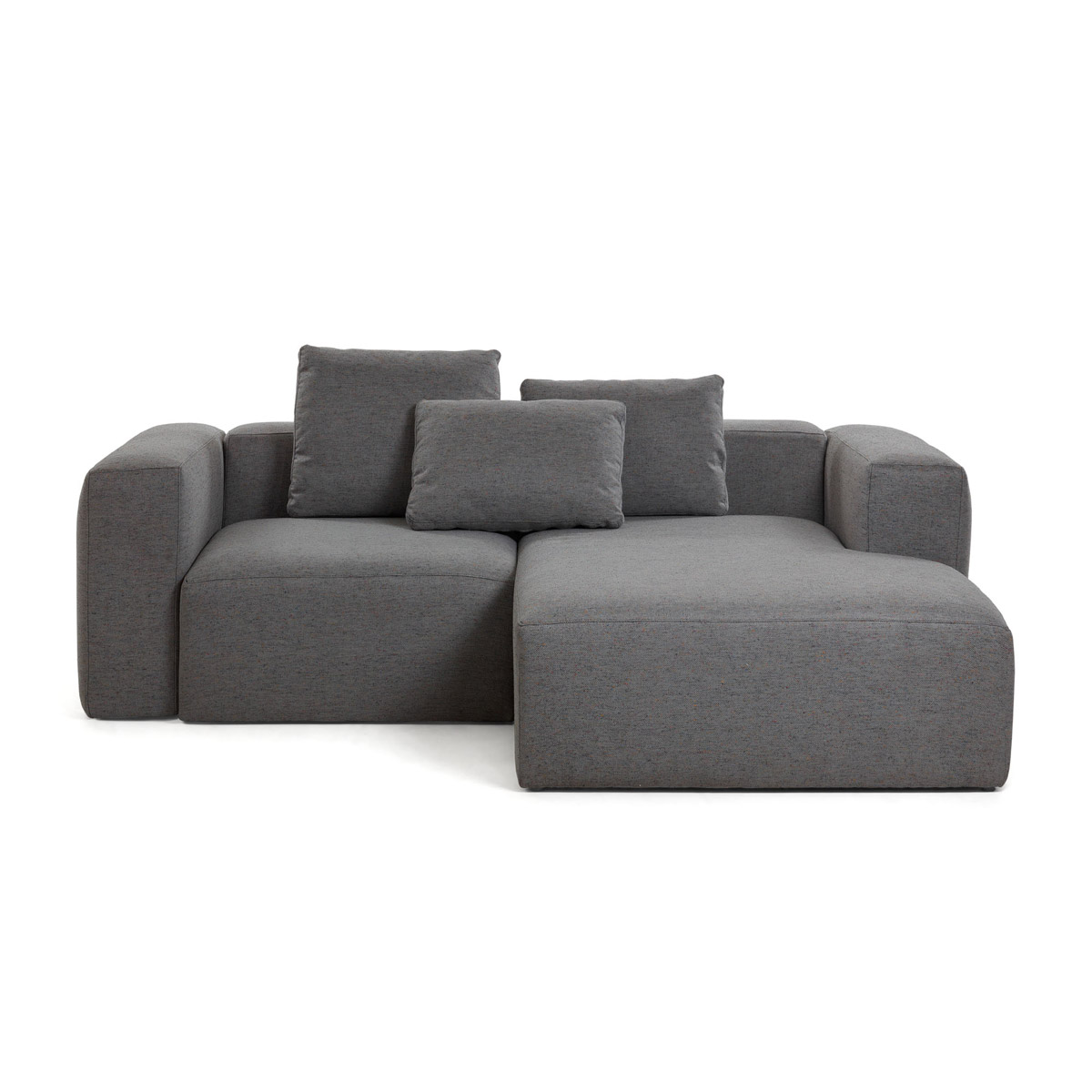 Divano Blok chaise longue destro 2 posti grigio scuro KAVE HOME