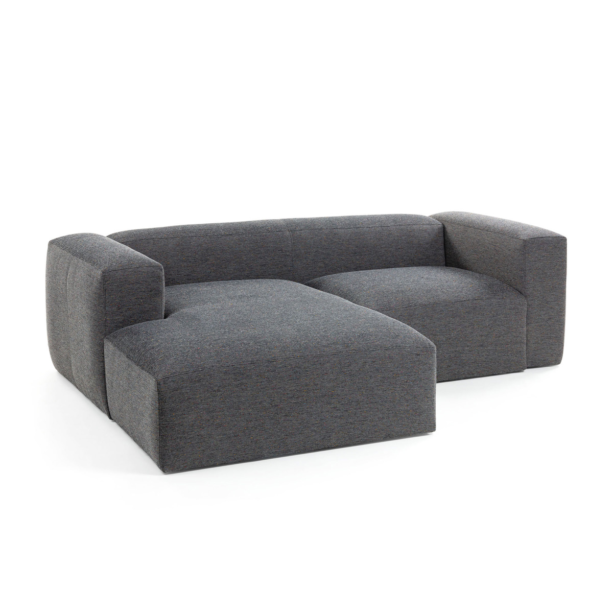 Divano Blok chaise longue sinistra 2 posti grigio scuro KAVE HOME