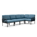 Divano Komodo 5 Nardi Outdoor Antracite Adriatic Sunbrella®