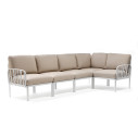 Divano Komodo 5 Nardi Outdoor Bianco Canvas Sunbrella®
