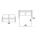 Amadeus Divano-Letto 3 Posti Felis dimensioni
