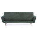 Divano letto Johnny velluto verde scuro Bizzotto vista
