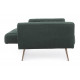 Divano letto Johnny velluto verde scuro Bizzotto dettaglio