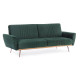 Divano letto Johnny velluto verde scuro Bizzotto vista