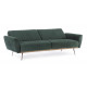 Divano letto Johnny velluto verde scuro Bizzotto vista