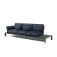 Divano Tami 3 posti Emu Nero con rivestimento blu
