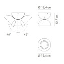 Dodot Lampada da soffitto-parete Axolight dimensioni