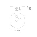 Artemide Droplet LED lampada da soffitto dimensioni