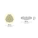 Drusa Ceiling-Wall lampada da parete-soffitto Slamp dimensioni