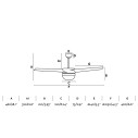Ventilatore a soffitto Easy Faro Barcelona dimensioni