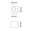 Ecno Big 2546 lampada a parete 9010 novantadieci dimensioni