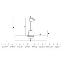 Ventilatore a soffitto Eco Indus M Faro dimensioni