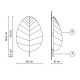 Eden AP1033B INT lampada da parete Karman dimensioni