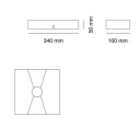 Ella 8481 lampada a parete 9010 novantadieci dimensioni