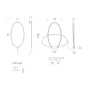 Ellisse lampada da terra-parete Nemo Lighting dimensioni