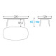 Ellisse Low Tavolo 220x120 Varaschin dimensioni