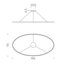 Ellisse Mega lampada a sospensione Nemo Lighting dimensioni