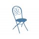 Set Tavolo pieghevole Pigalle Ø 105 con 4 sedie pieghevoli Pigalle Emu blu