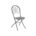 Set Tavolo pieghevole Pigalle Ø 105 con 4 sedie pieghevoli Pigalle Emu ferro antico