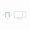 Tavolo Allungabile Plus4 balcony 120+52 dimensioni