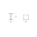 Emu Tavolo Quadrato 60x60 Round misure