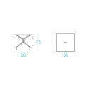 Emu Tavolo Quadrato 90x90 Cambi misure